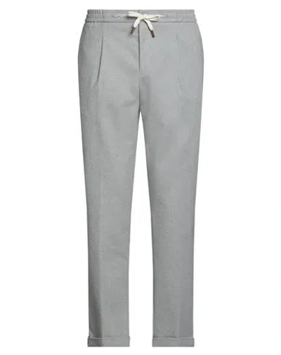 B Settecento Man Pants Grey Size 40 Cotton, Polyester, Viscose, Elastane