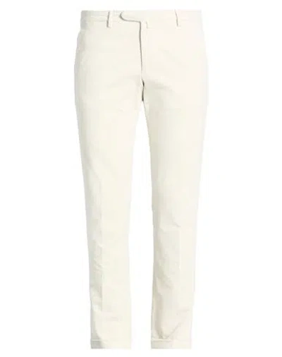 B Settecento Man Pants Ivory Size 38 Cotton, Elastane In White