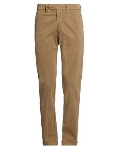B Settecento Man Pants Khaki Size 32 Cotton, Elastane In Brown
