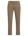 B Settecento Man Pants Khaki Size 32 Cotton, Elastane In Sand