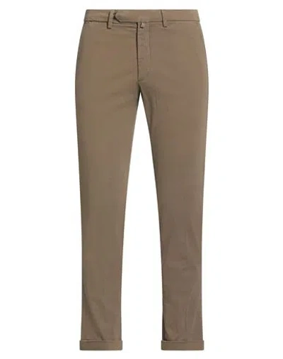 B Settecento Man Pants Khaki Size 32 Cotton, Elastane In Sand