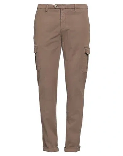 B Settecento Man Pants Khaki Size 35 Cotton, Elastane In Beige