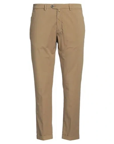 B Settecento Man Pants Khaki Size 40 Cotton, Elastane In Beige