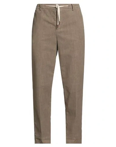 B Settecento Man Pants Khaki Size 40 Cotton, Elastane In Brown