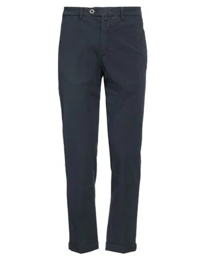 B Settecento Man Pants Midnight Blue Size 33 Cotton, Elastane In Blue
