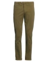 B Settecento Man Pants Military Green Size 34 Cotton, Elastane