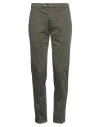 B Settecento Man Pants Military Green Size 34 Cotton, Elastane