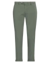 B Settecento Man Pants Military Green Size 34 Cotton, Elastane In Green