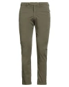 B Settecento Man Pants Military Green Size 30 Cotton, Elastane In Green