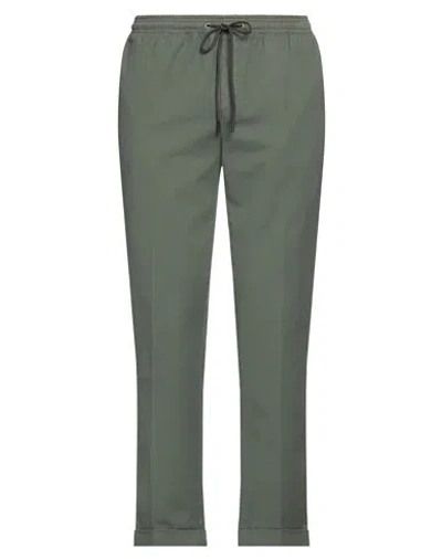 B Settecento Man Pants Military Green Size 36 Cotton, Linen