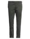 B Settecento Man Pants Military Green Size 44 Cotton, Elastane In Green
