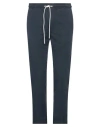 B Settecento Man Pants Navy Size 30 Cotton, Linen, Elastane In Navy Blue