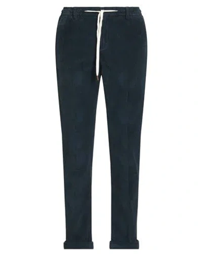 B Settecento Man Pants Navy Size 34 Cotton, Elastane In Blue