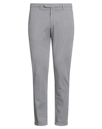 B Settecento Man Pants Navy Size 34 Cotton, Elastane In Gray