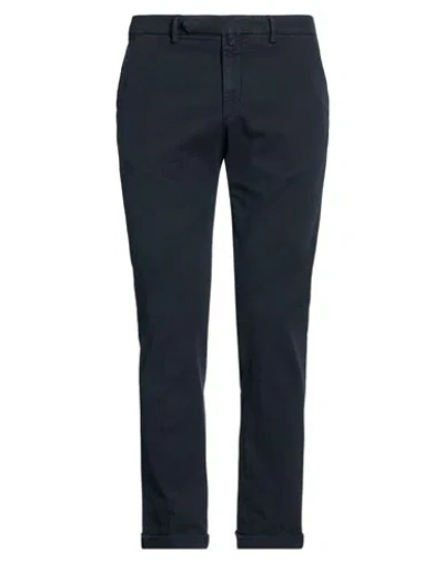 B Settecento Man Pants Navy Size 35 Cotton, Elastane In Blue