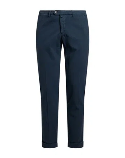 B Settecento Man Pants Navy Size 36 Cotton, Elastane