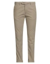 B Settecento Man Pants Sage Green Size 38 Cotton, Elastane In Gray