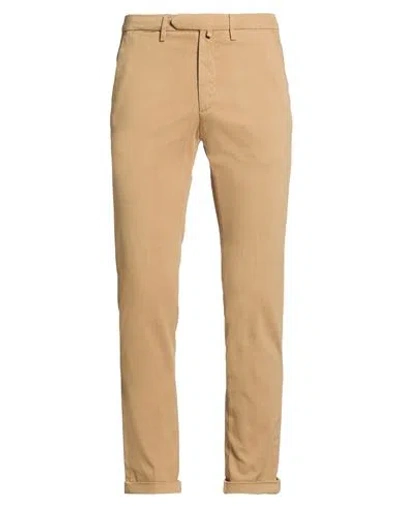 B Settecento Man Pants Sand Size 32 Cotton, Elastane In Brown