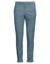 B Settecento Man Pants Slate Blue Size 40 Cotton, Polyester, Elastane