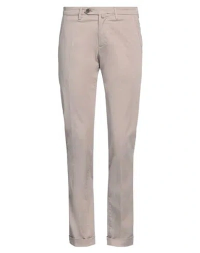 B Settecento Man Pants Taupe Size 31 Cotton, Elastane In Grey