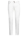 B Settecento Man Pants White Size 29 Cotton, Elastane In White