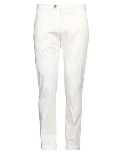 B Settecento Man Pants White Size 36 Cotton, Elastane