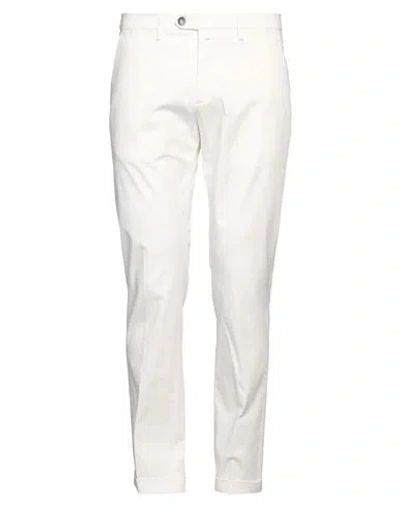 B Settecento Man Pants White Size 36 Cotton, Elastane In White