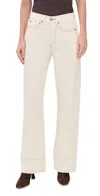 B Sides Charlot Mid-rise Wide-leg Jeans In Neutral