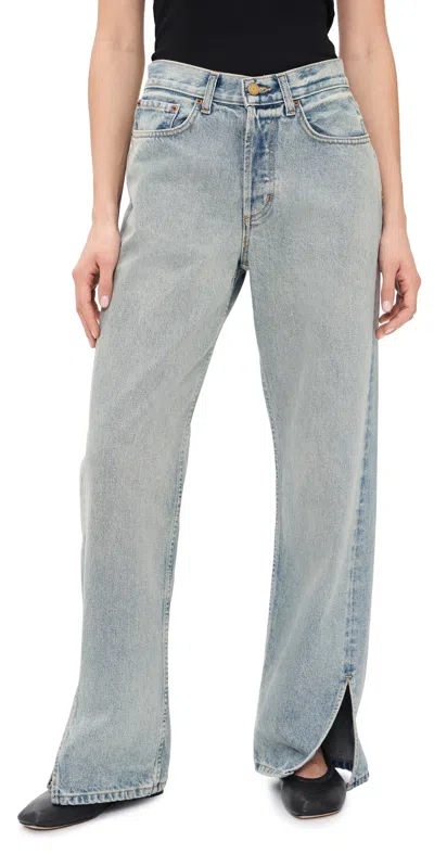 B Sides Charlot Split Hem Jeans Ed Wash In Blue