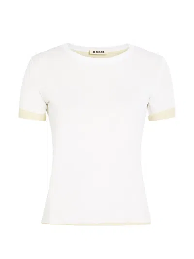 B Sides Contrast-trim Short-sleeve T-shirt In Neutral