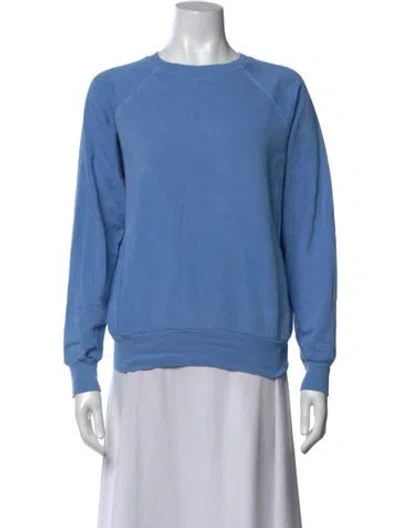 Pre-owned B Sides Crew Neck Long Sleeve Sweatshirt In Blue