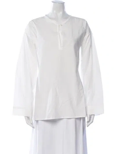 Pre-owned B Sides Crew Neck Long Sleeve Tunic W/ Tags In White