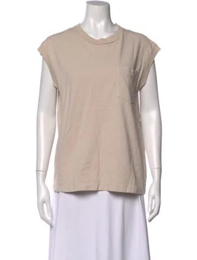 Pre-owned B Sides Crew Neck Sleeveless T-shirt In Neutrals