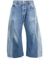 B Sides Cropped Wide-leg Jeans In Blue