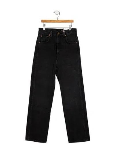Pre-owned B Sides High-rise Straight Leg Jeans In Black