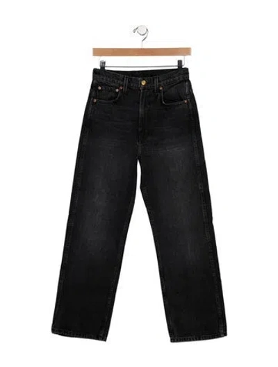 Pre-owned B Sides High-rise Straight Leg Jeans In Black