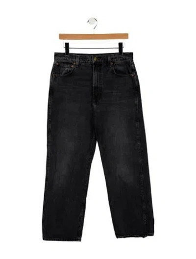 Pre-owned B Sides High-rise Straight Leg Jeans In Black