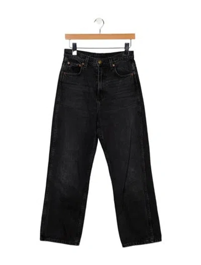 Pre-owned B Sides High-rise Straight Leg Jeans In Black