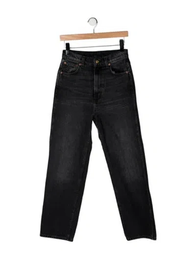 Pre-owned B Sides High-rise Straight Leg Jeans In Black