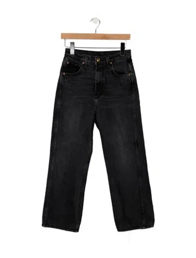 Pre-owned B Sides High-rise Straight Leg Jeans In Black