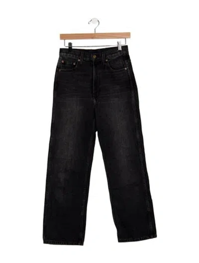 Pre-owned B Sides High-rise Straight Leg Jeans In Black