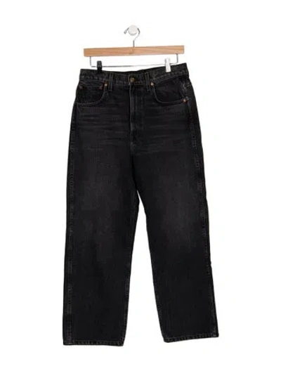 Pre-owned B Sides High-rise Straight Leg Jeans In Black