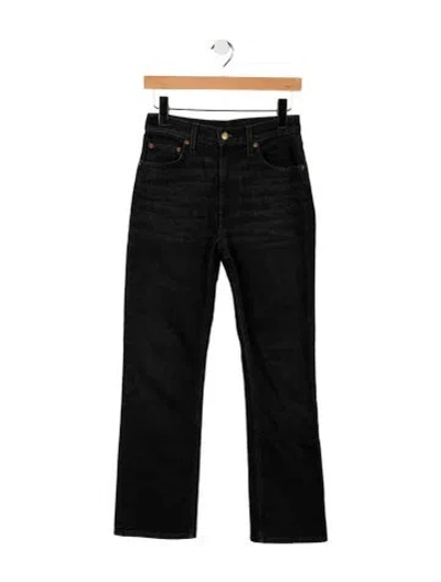 Pre-owned B Sides High-rise Straight Leg Jeans In Black