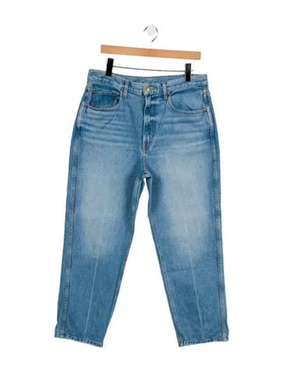 Pre-owned B Sides High-rise Straight Leg Jeans In Blue