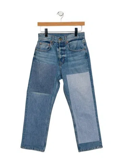 Pre-owned B Sides High-rise Straight Leg Jeans In Blue