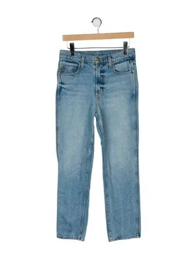 Pre-owned B Sides High-rise Straight Leg Jeans In Blue
