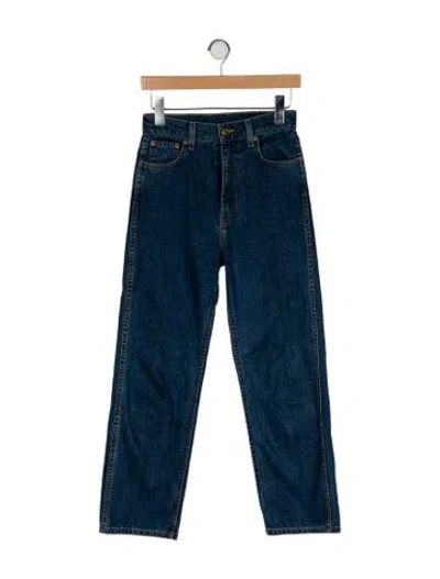 Pre-owned B Sides High-rise Straight Leg Jeans In Blue