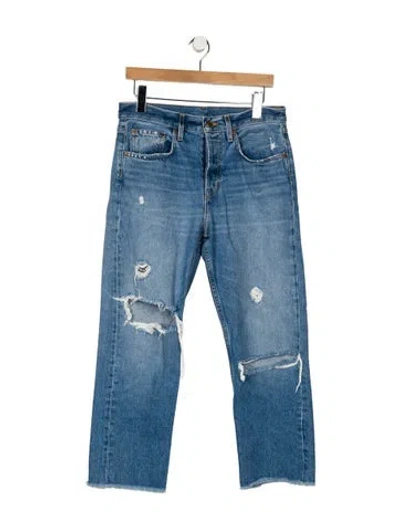 Pre-owned B Sides High-rise Straight Leg Jeans In Blue