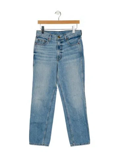 Pre-owned B Sides High-rise Straight Leg Jeans In Blue