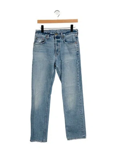 Pre-owned B Sides High-rise Straight Leg Jeans In Blue